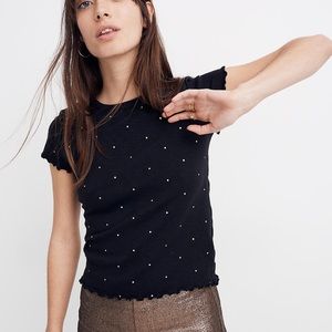 Madewell Baby Tee in Metallic Dot